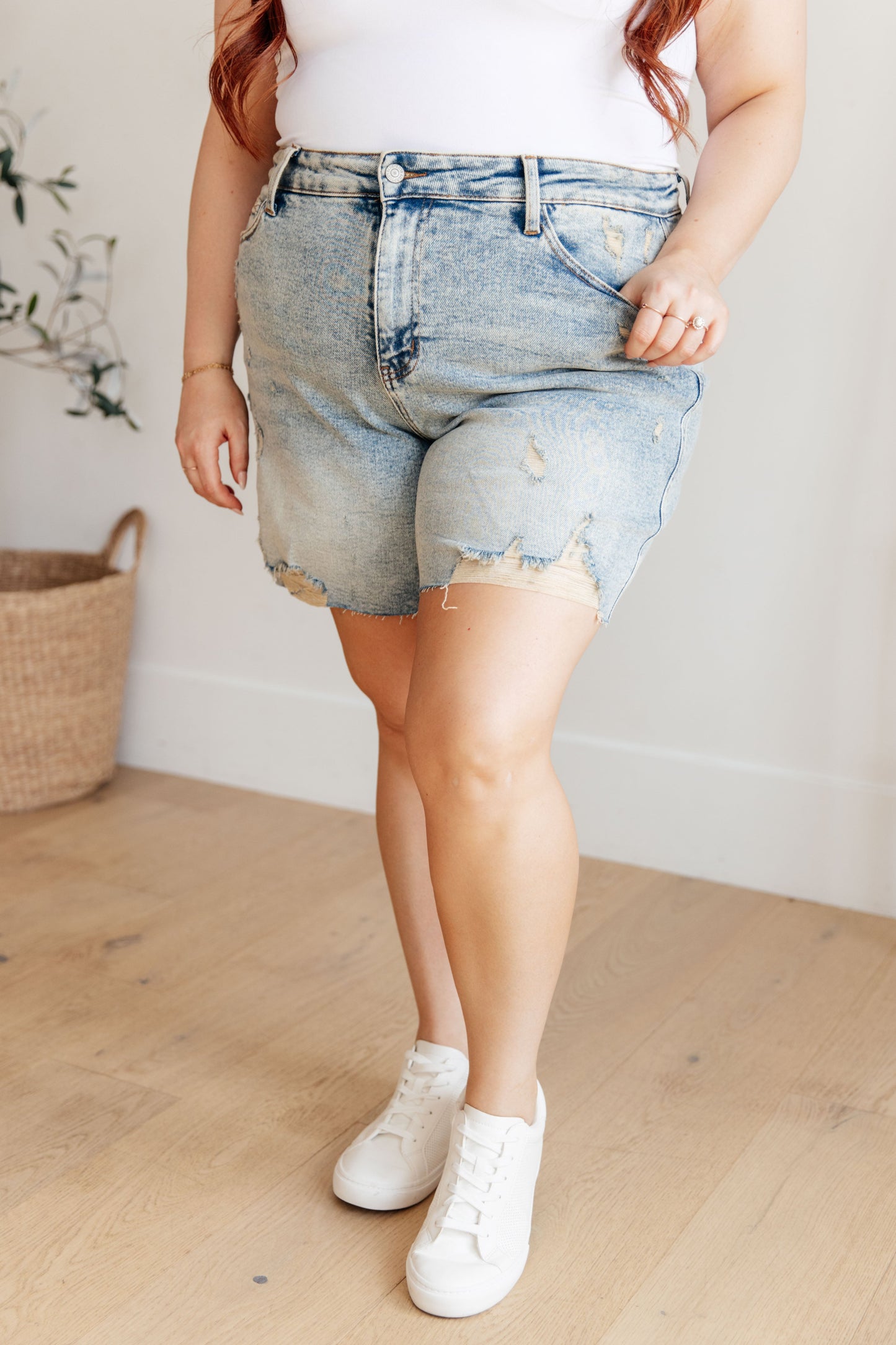 Cindy High Rise Mineral Wash Distressed Boyfriend Shorts Ave Shops