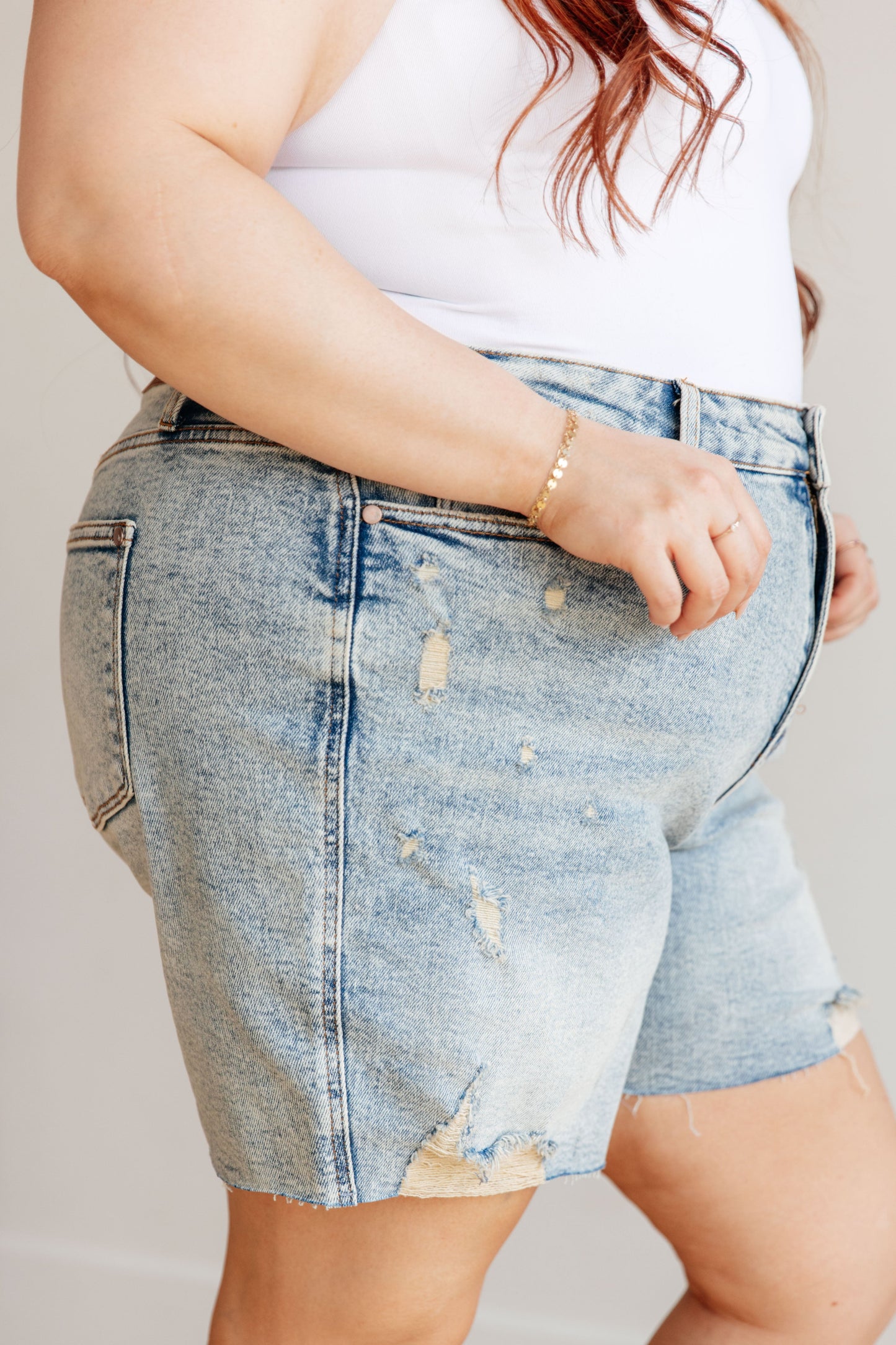 Cindy High Rise Mineral Wash Distressed Boyfriend Shorts Ave Shops