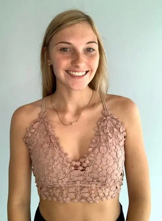 Mauve crochet lace bralette The Magnolia Cottage Boutique