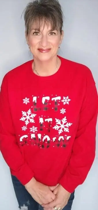 Red Let it Snow Graphic Sweatshirt The Magnolia Cottage Boutique