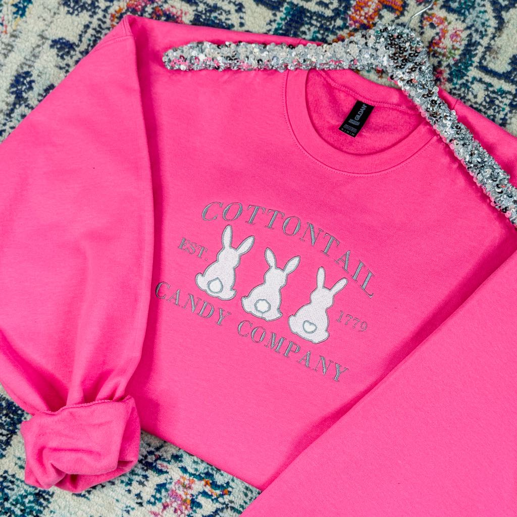 Cottontail Candy Company Embroidered Sweatshirt Ave Shops