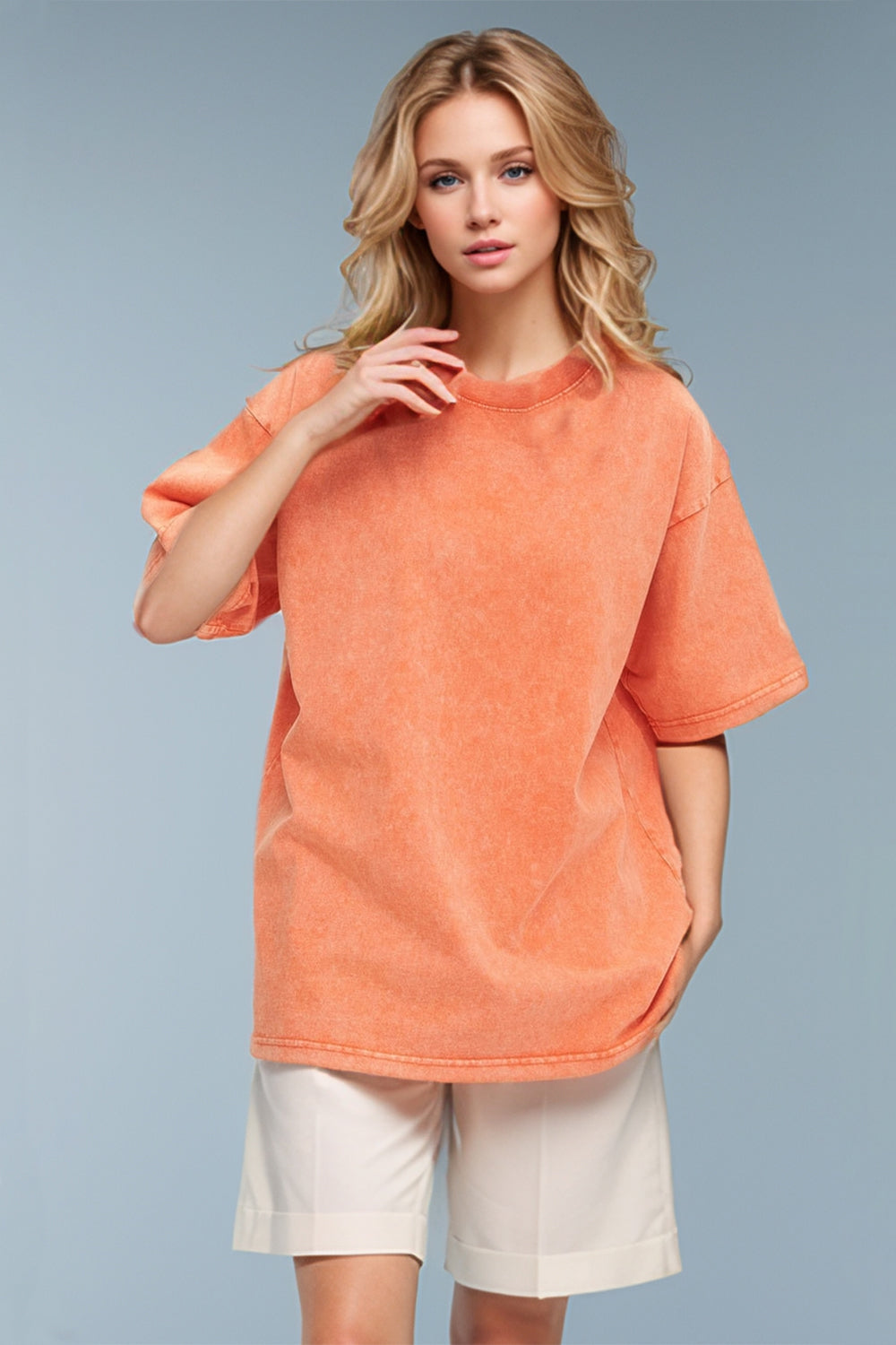 Basic Bae Round Neck Half Sleeve T-Shirt Trendsi