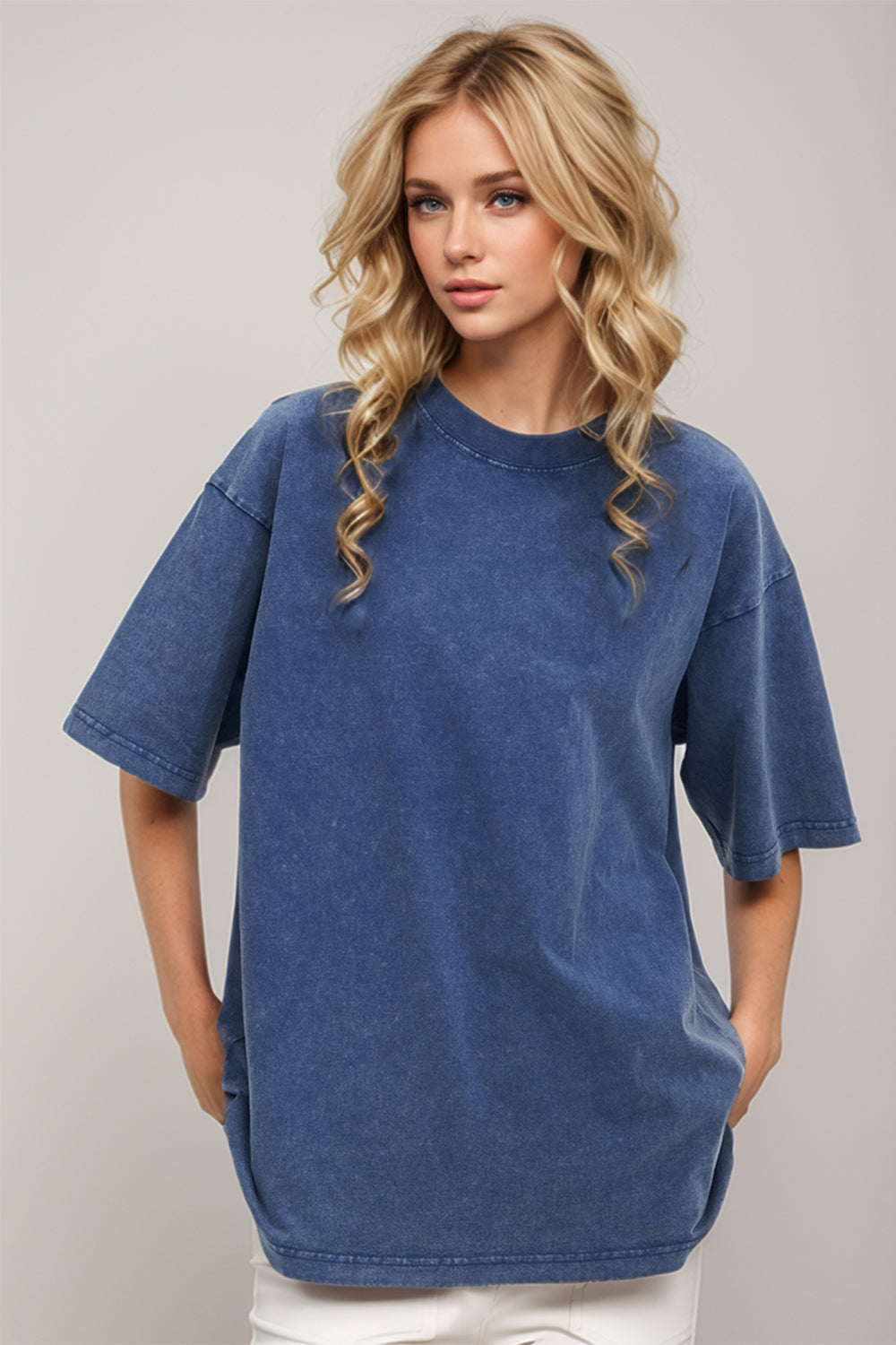 Basic Bae Round Neck Half Sleeve T-Shirt Trendsi