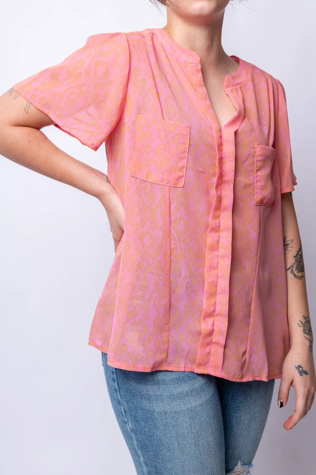 Let Me See You Do It Shawl Neckline Blouse- 6/25/2024 Ave Shops