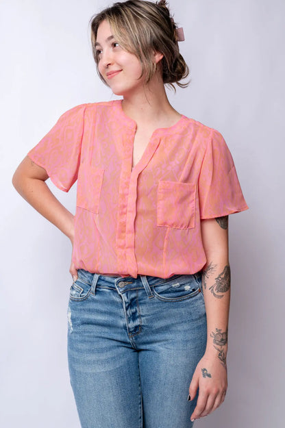 Let Me See You Do It Shawl Neckline Blouse- 6/25/2024 Ave Shops