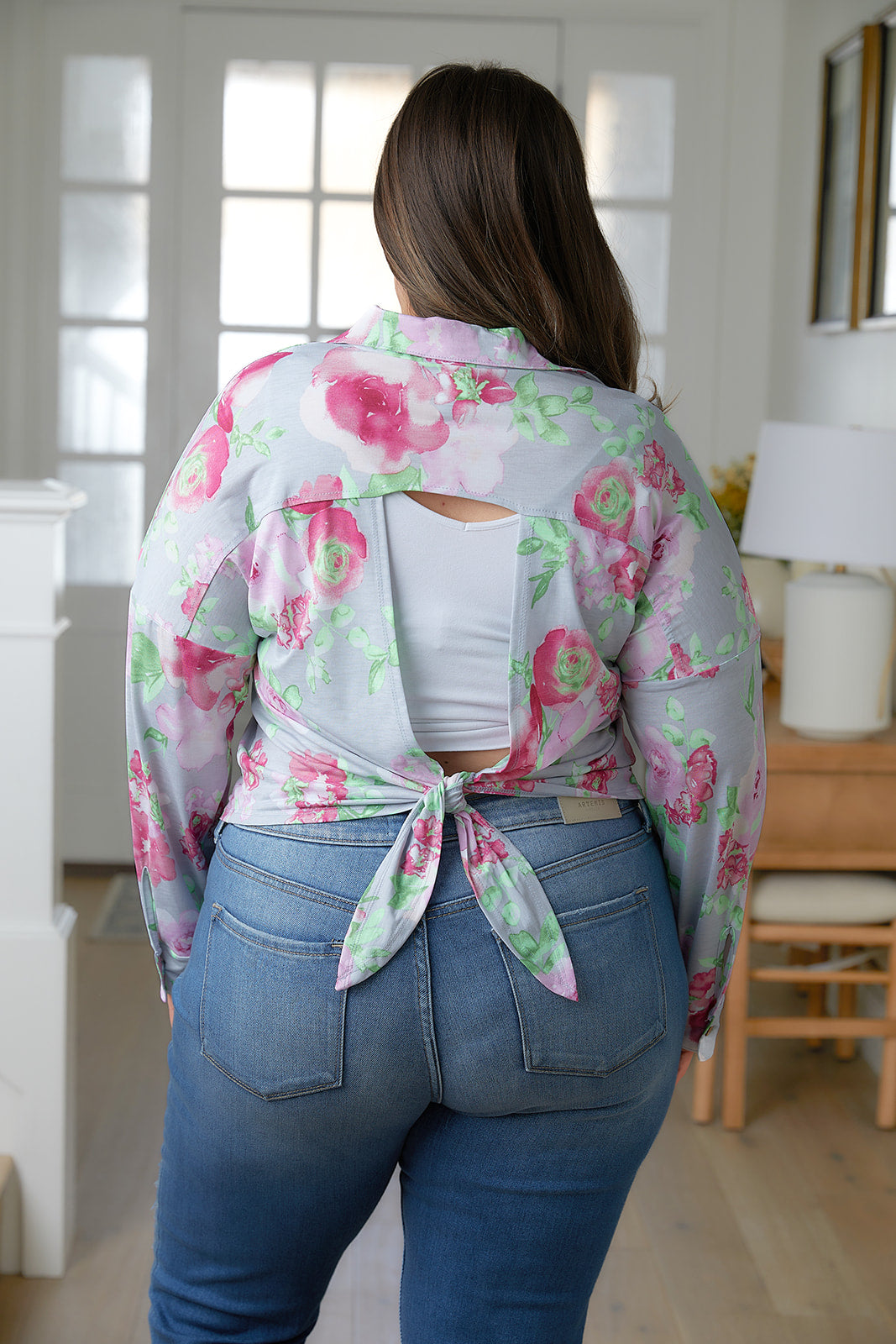 Thinking On It Open Back Floral Top Ave Shops