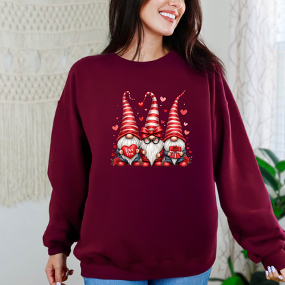 Valentine Gnome Graphic Sweatshirt Ave Shops