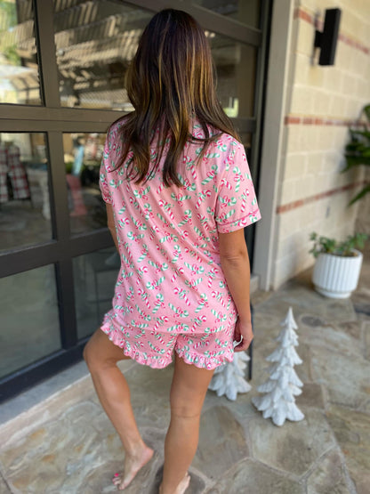 PREORDER: Christmas Candy Pajama Set in Three Colors Ave Shops
