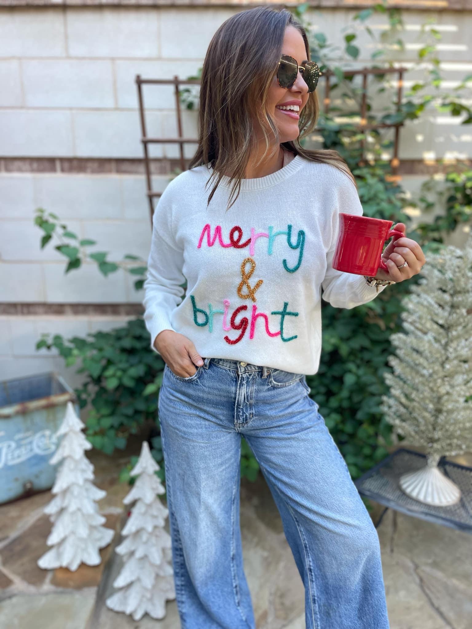 PREORDER: Merry and Bright Tinsel Sweater Ave Shops