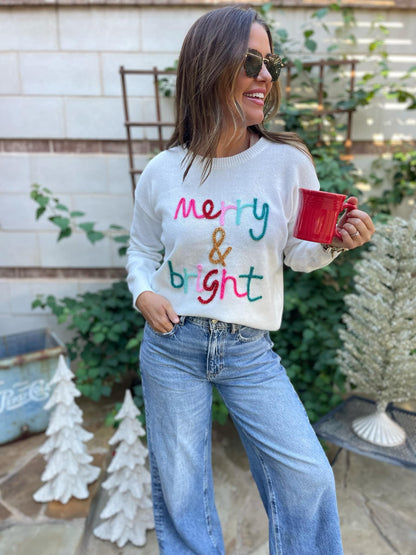 PREORDER: Merry and Bright Tinsel Sweater Ave Shops