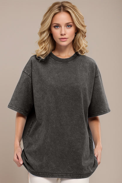 Basic Bae Round Neck Half Sleeve T-Shirt Trendsi