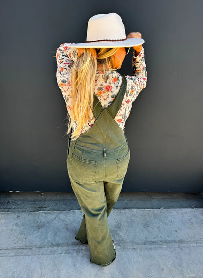 PREORDER: Dahlia Crop Wide Leg Overalls in Two Colors Ave Shops