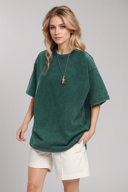 Basic Bae Round Neck Half Sleeve T-Shirt Trendsi