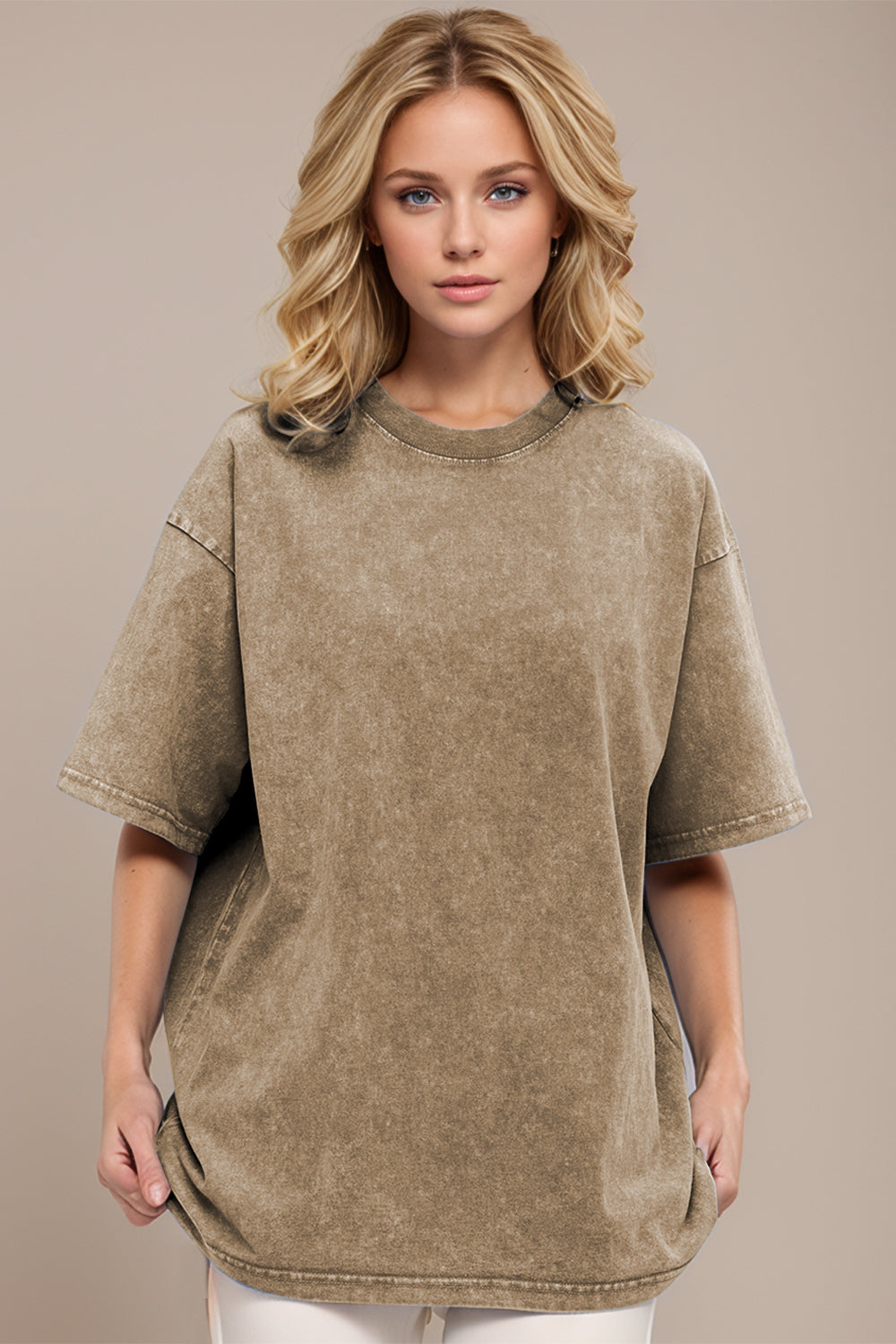 Basic Bae Round Neck Half Sleeve T-Shirt Trendsi