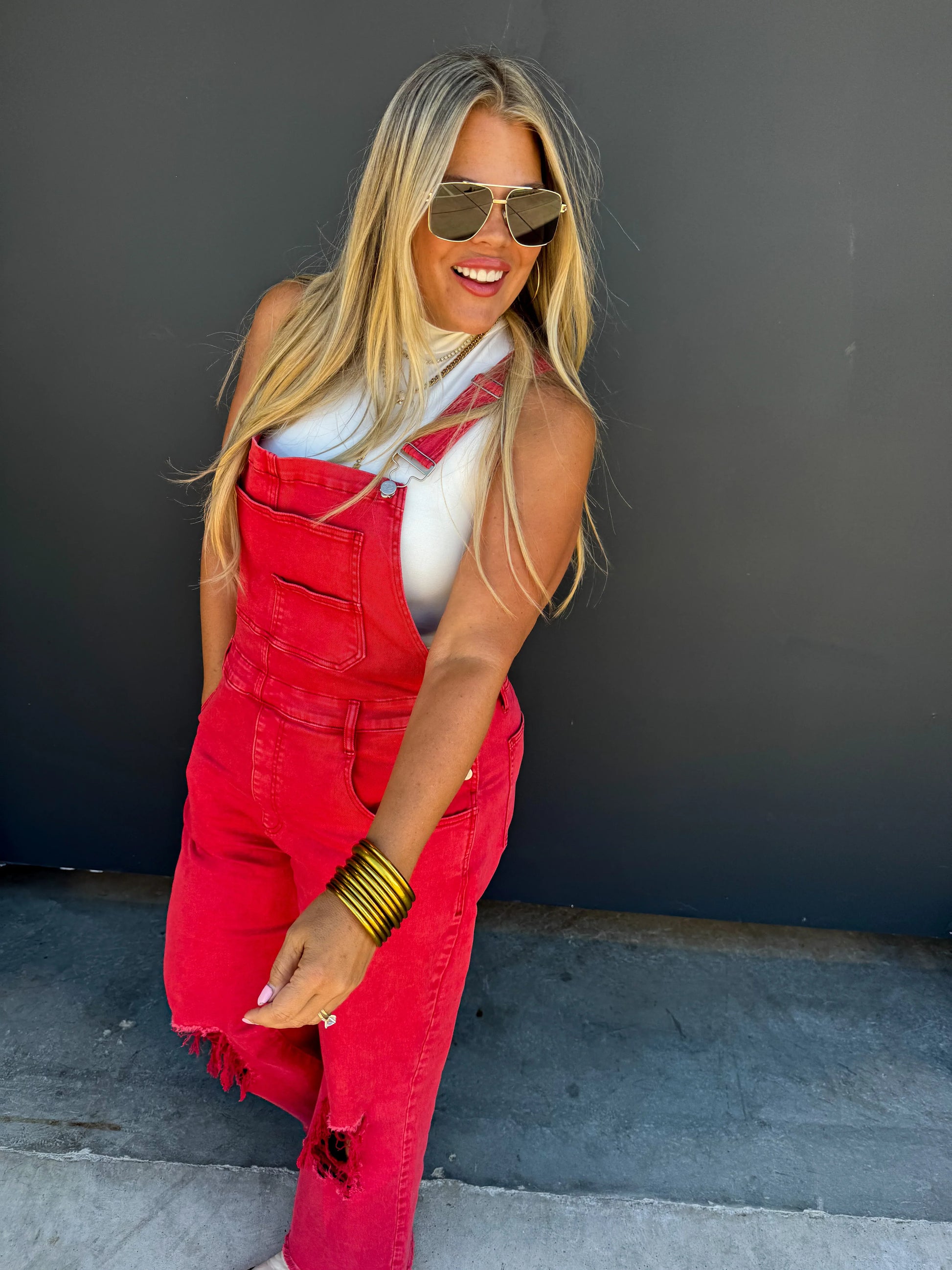 PREORDER: Dahlia Crop Wide Leg Overalls in Two Colors Ave Shops