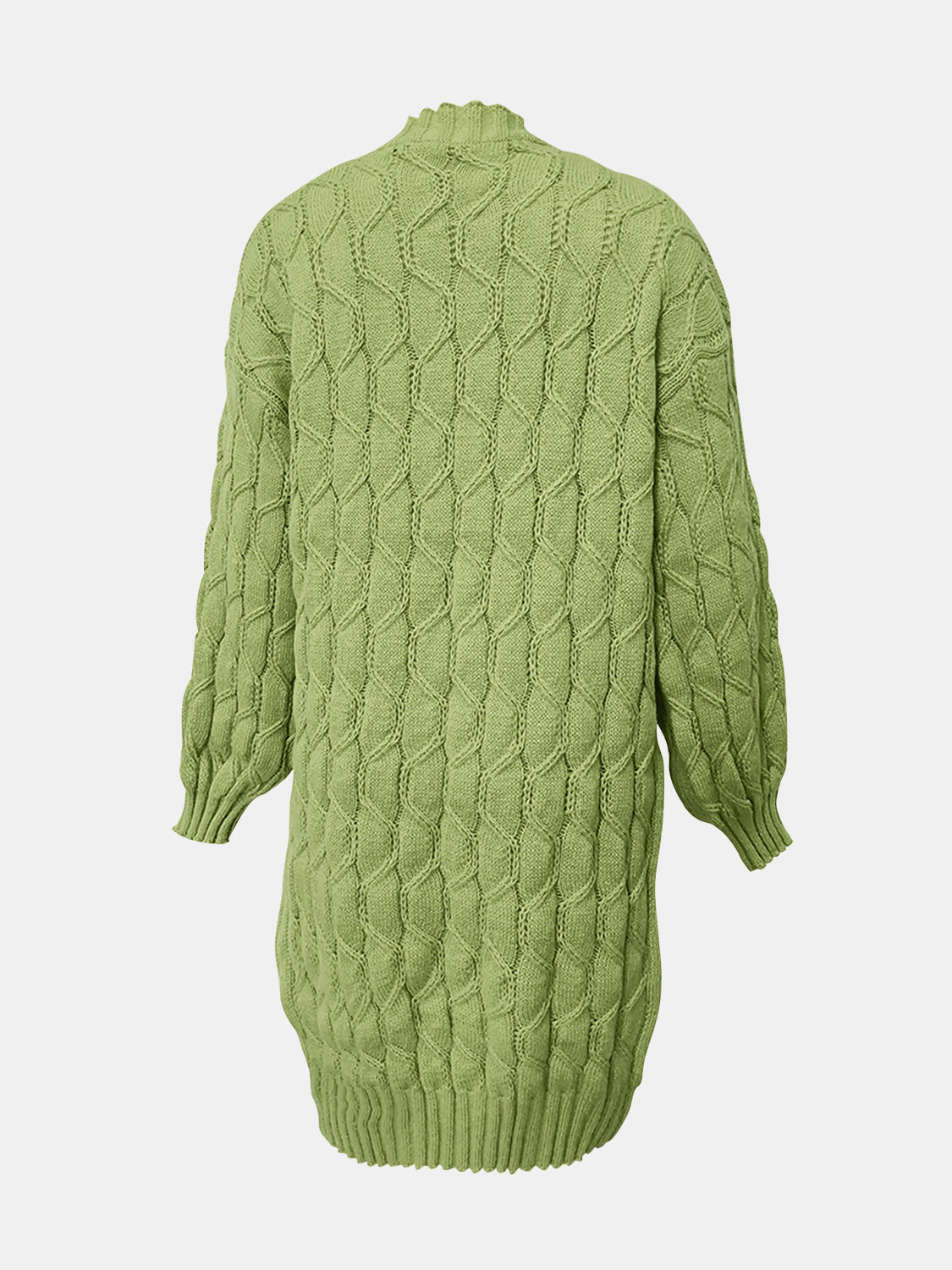 Open Front Long Sleeve Cardigan Trendsi