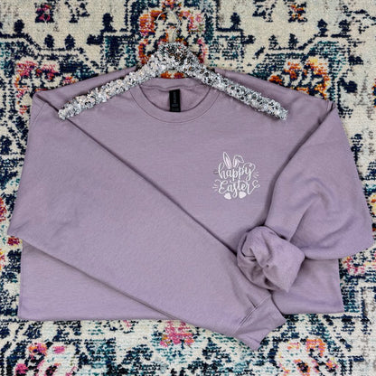 Happy Easter Embroidered Sweatshirt Ave Shops