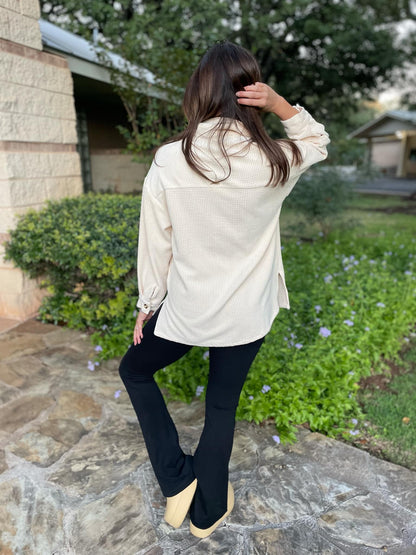 PREORDER: Memphis Corduroy Button Up Shacket in Three Colors