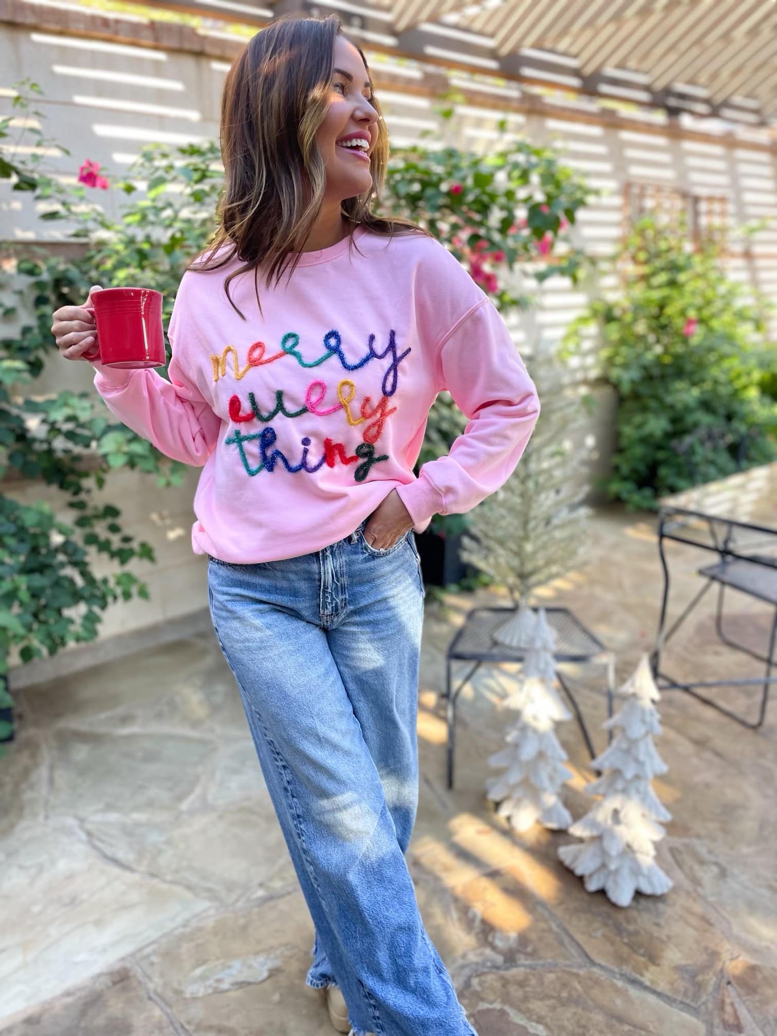 PREORDER: Merry Everything Tinsel Sweatshirt in Two Colors Ave Shops