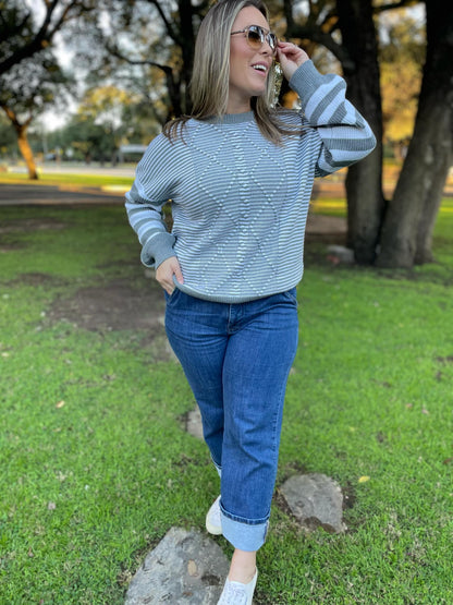PREORDER: Aspen Striped Sleeve Sweater in Four Colors Ave Shops