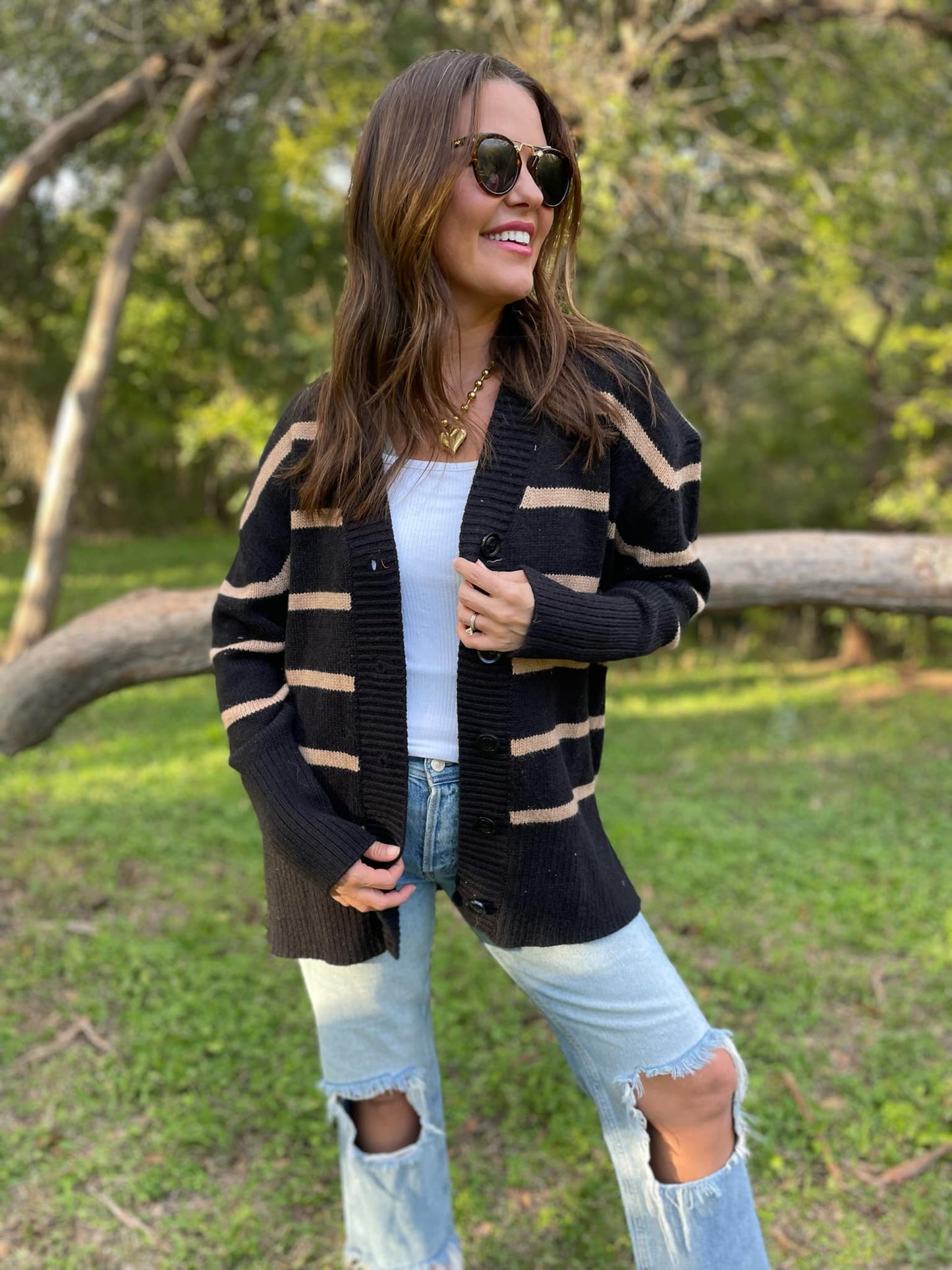 PREORDER: Brooks Striped Cardigan Ave Shops