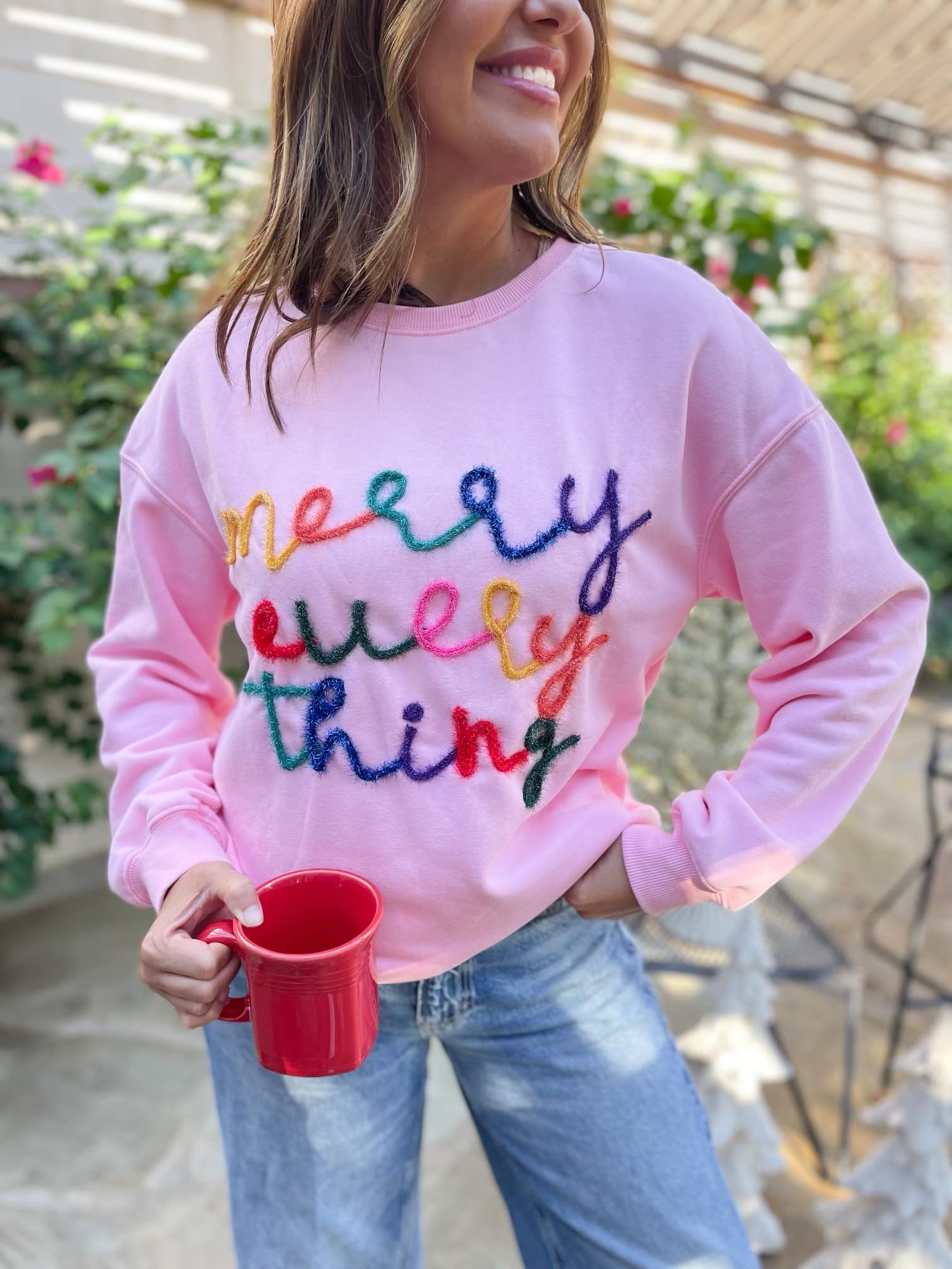 PREORDER: Merry Everything Tinsel Sweatshirt in Two Colors Ave Shops