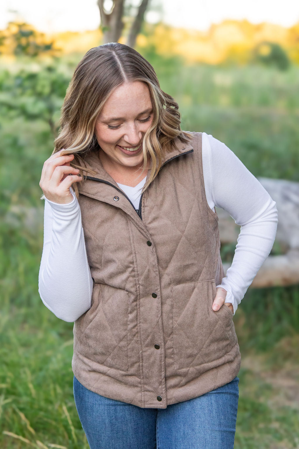 Corduroy fashion vest