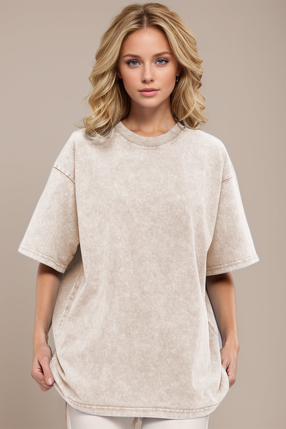 Basic Bae Round Neck Half Sleeve T-Shirt Trendsi