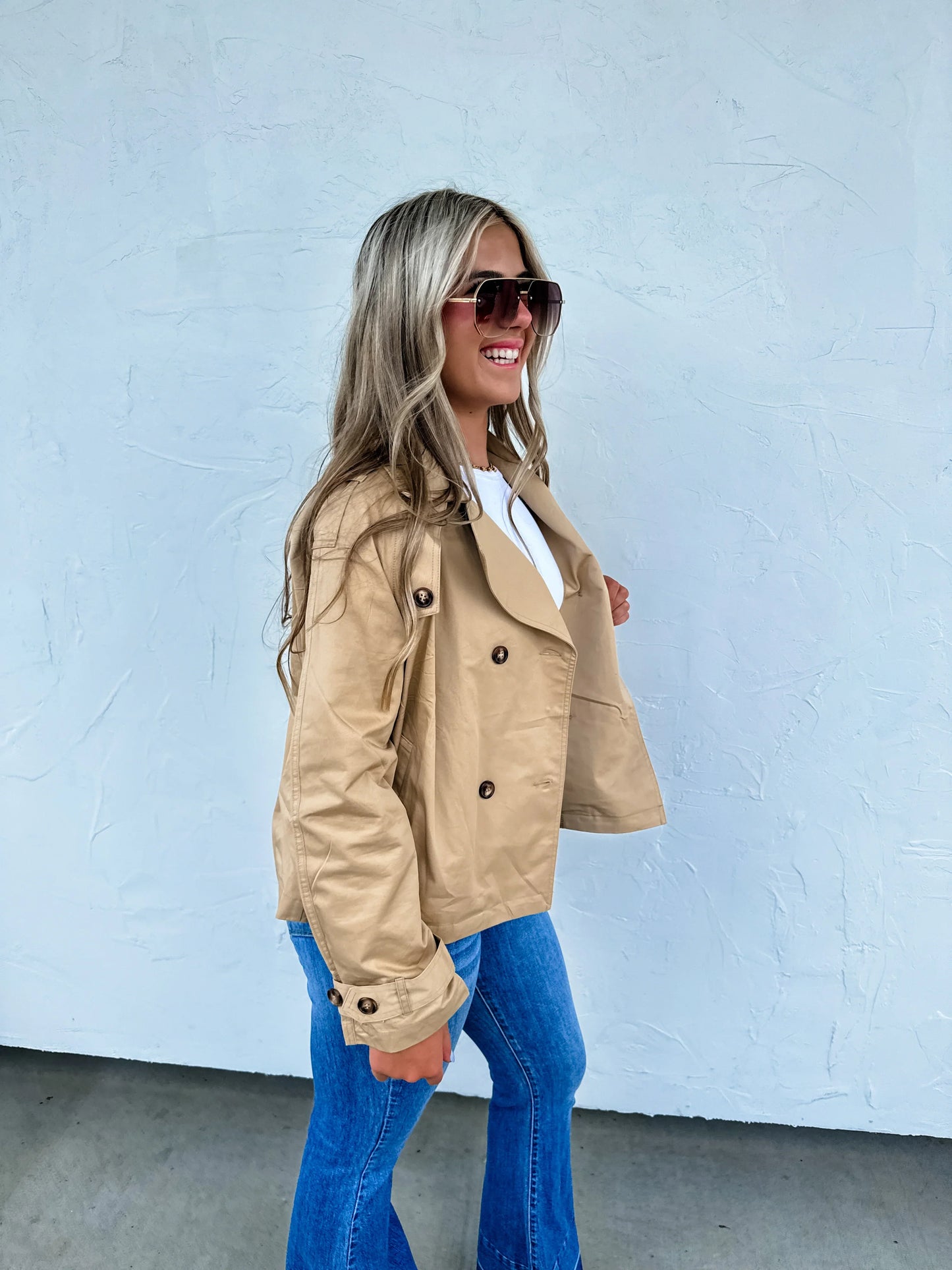 PREORDER: Rossi Crop Trench Coat in Four Colors Ave Shops