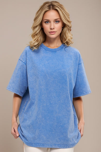 Basic Bae Round Neck Half Sleeve T-Shirt Trendsi