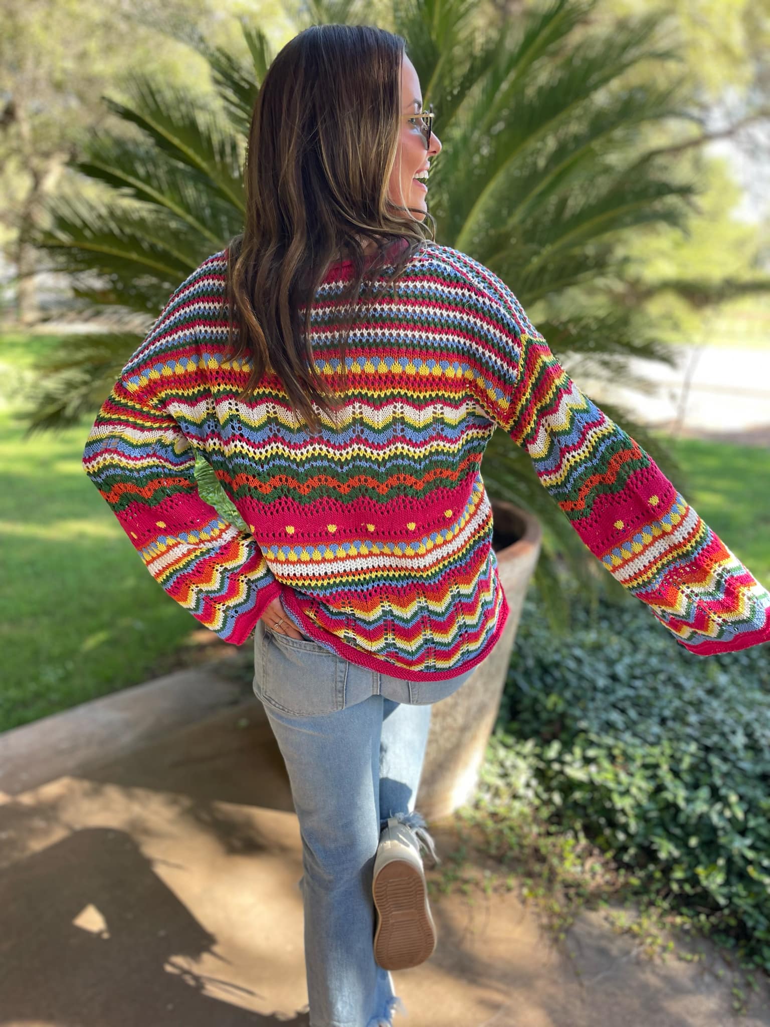 PREORDER: Abilene Crochet Sweater Ave Shops