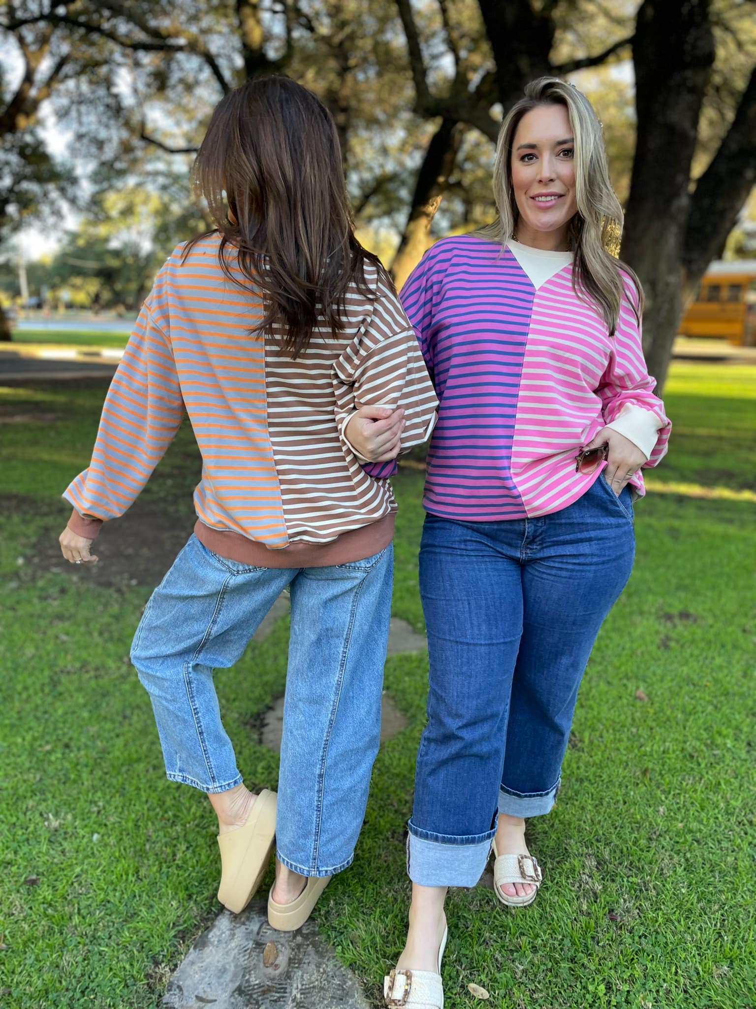 PREORDER: Step By Step Stripe Sweatshirt in Four Colors Ave Shops
