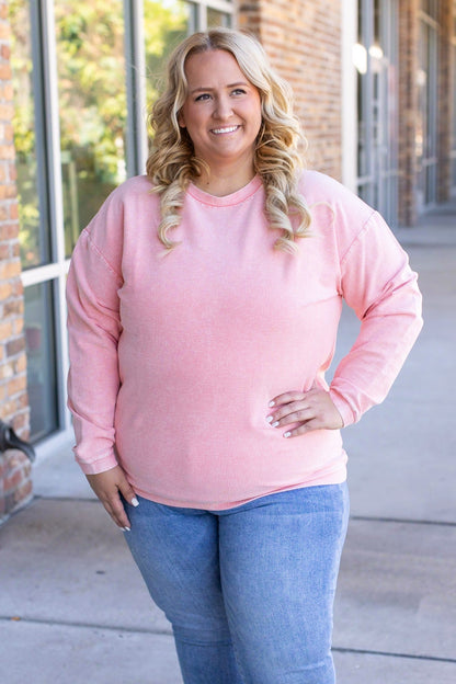Michelle Mae Coral Catherine Corded Pullover