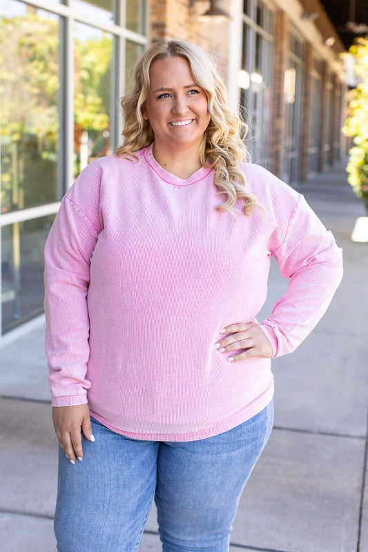 Michelle Mae Pink Sands Catherine Corded Pullover