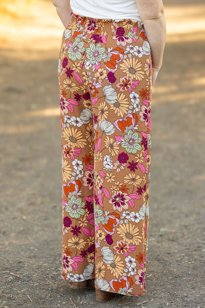 Michelle Mae Presley Palazzo Pants - Boho Floral | Women's Wide-Leg Pants