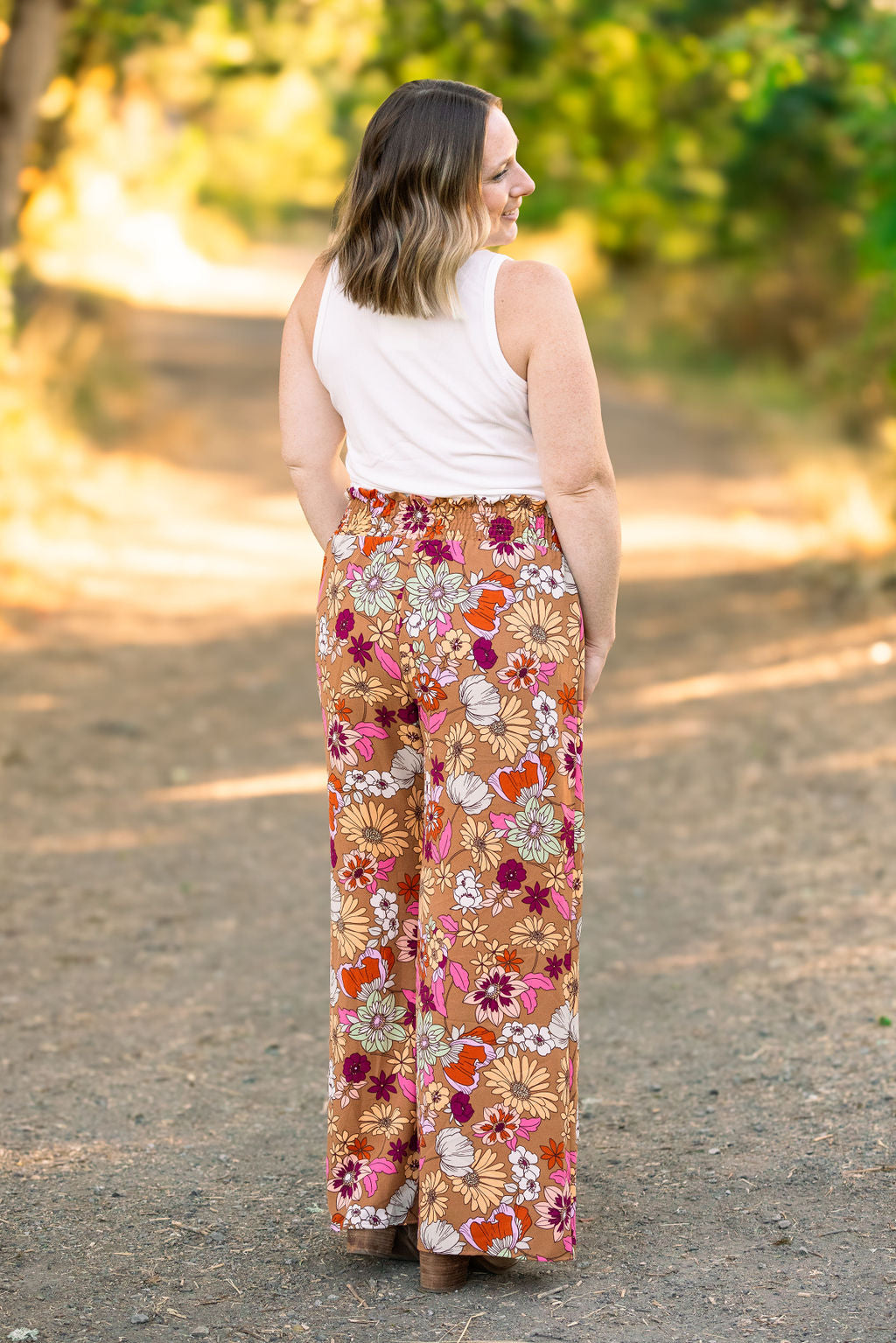 Michelle Mae Presley Palazzo Pants - Boho Floral | Women's Wide-Leg Pants