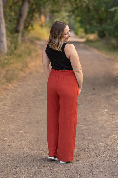 Michelle Mae Presley Palazzo Pants - Brick | Women's Wide-Leg Pants