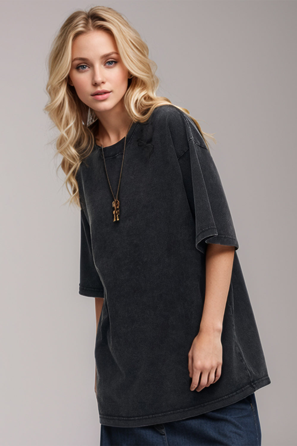 Basic Bae Round Neck Half Sleeve T-Shirt Trendsi