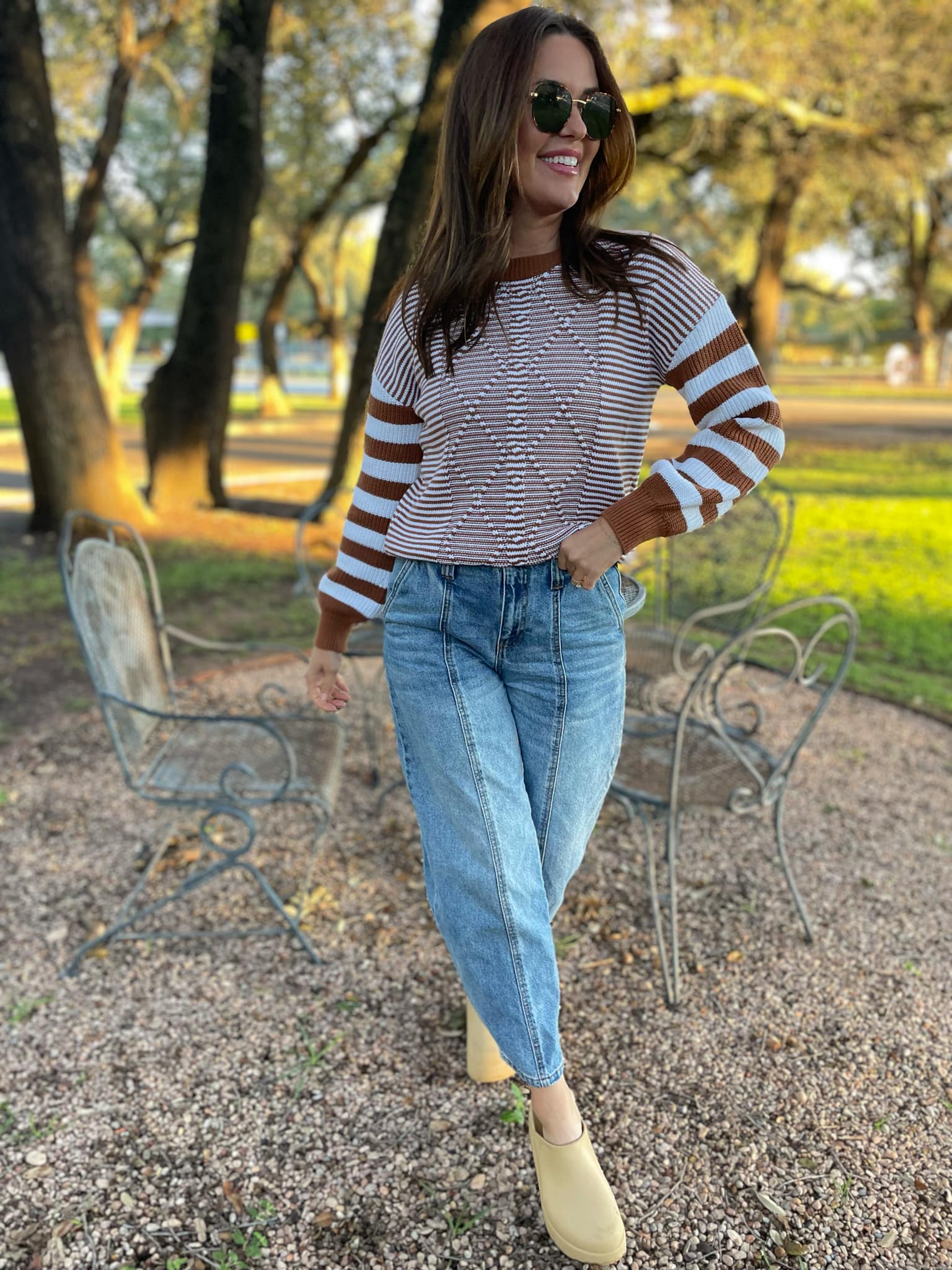 PREORDER: Aspen Striped Sleeve Sweater in Four Colors Ave Shops