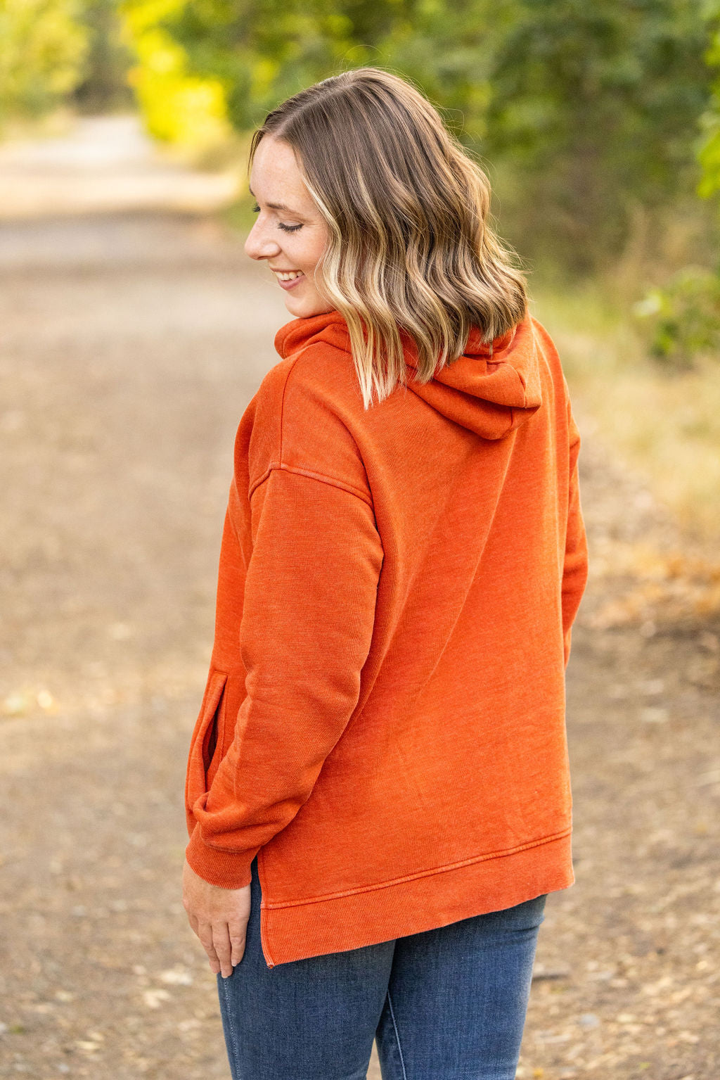 Michelle Mae Vintage Wash Hoodie - Rust