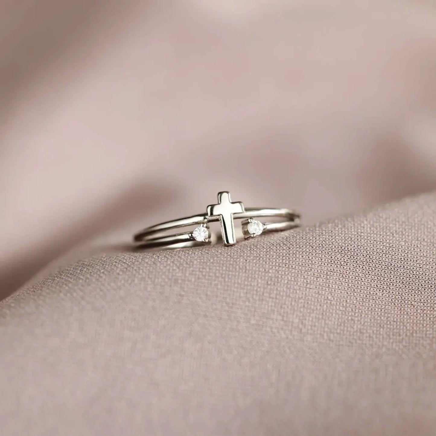 925 Sterling Silver Cross Ring Trendsi