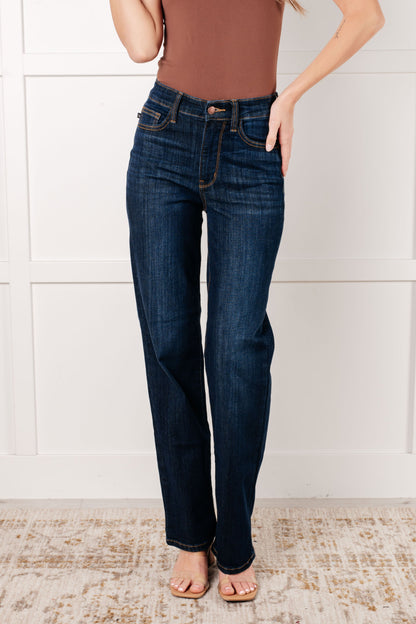 Alaina High Rise Classic Straight Jeans Ave Shops