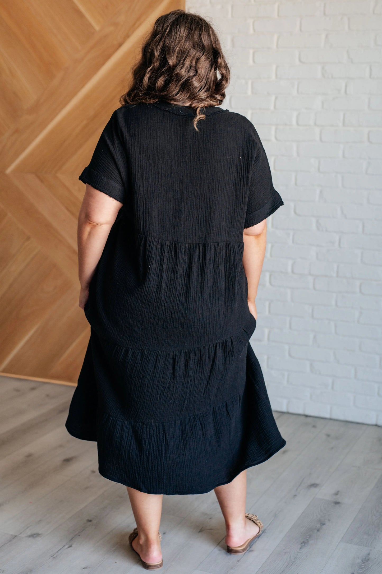 Always Learning Dolman Sleeve Dress in Black Ave Shops