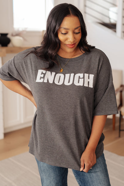 Always Enough Graphic Tee in Charcoal Ave Shops