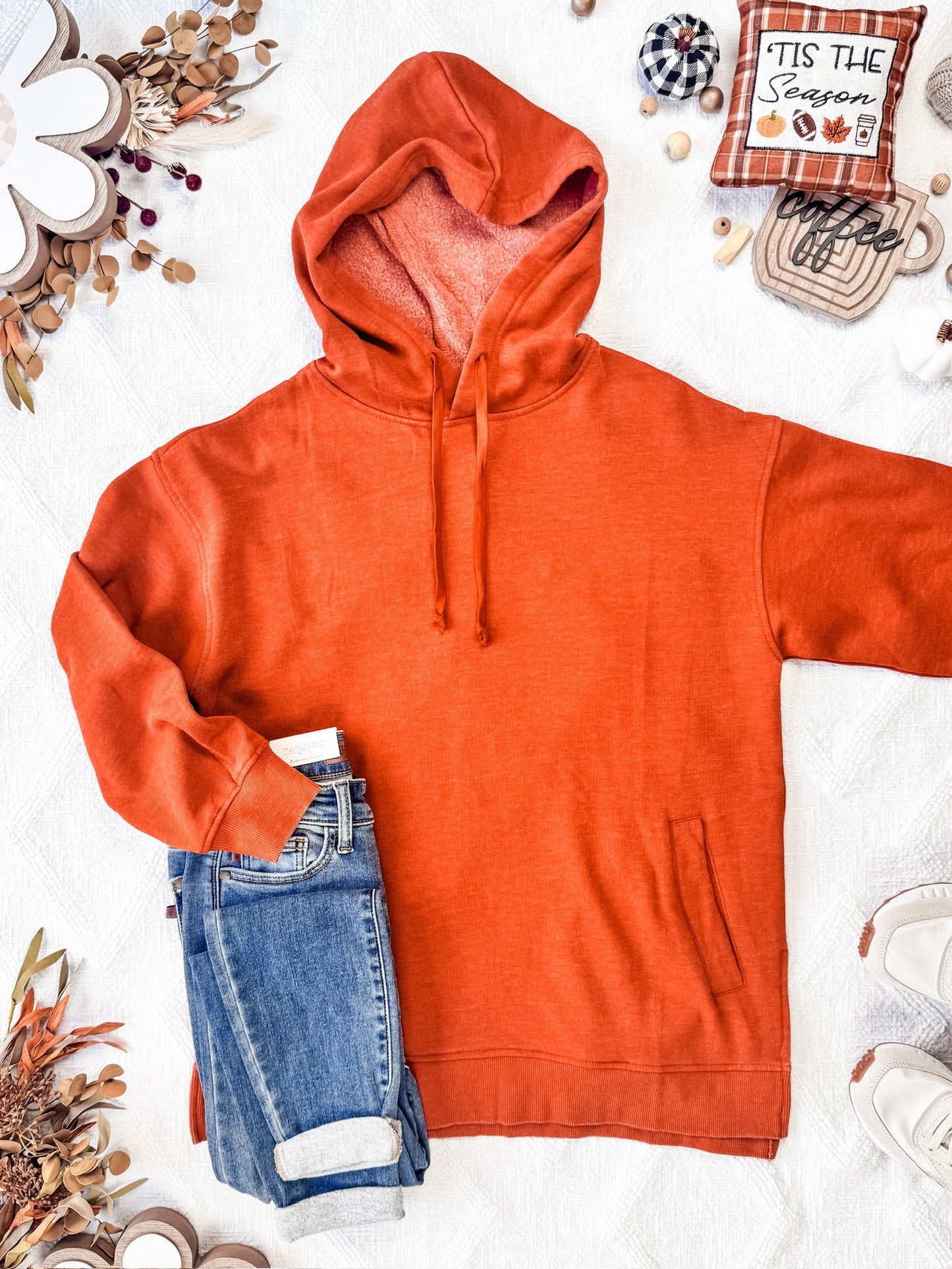 Michelle Mae Vintage Wash Hoodie - Rust