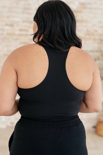 Backcourt Collared V-Neck Tank in Black Ave Shops