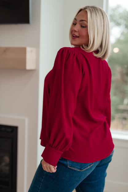 Back in Business V-Neck Blouse Ave Shops