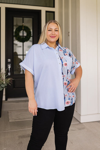 Best Of Both Worlds Button Down Top Ave Shops