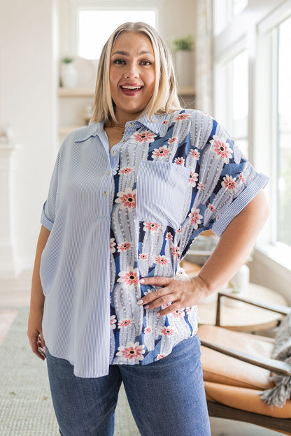 Best Of Both Worlds Button Down Top Ave Shops