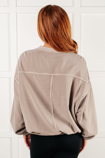 Beyond the Basics Pullover in Ash Mocha Ave Shops